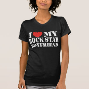 Camiseta Amo a mi novio estrella de rock
