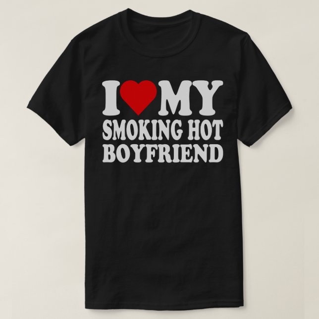 Camiseta Amo a mi novio fumando. (Diseño del anverso)