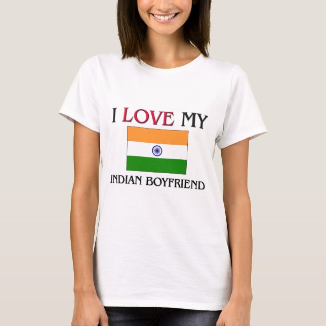 Camiseta Amo a mi novio indio (Anverso)