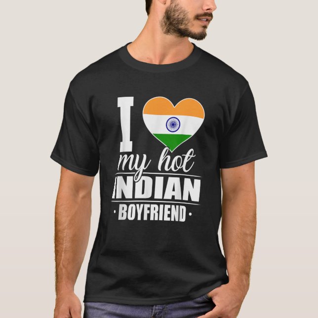 Camiseta Amo a mi novio indio caliente, Shirate India (Anverso)