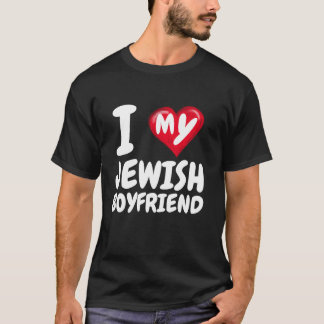 Camiseta Amo a mi novio judío Corazón Rojo BF Pareja V