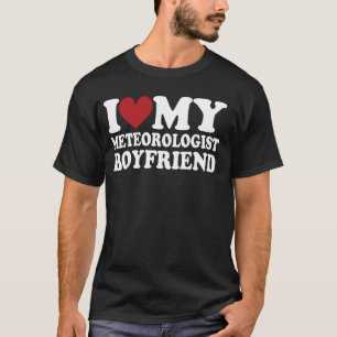 Camiseta Amo a mi novio meteorólogo para novia V
