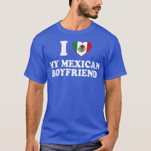 Camiseta Amo a mi novio mexicano Bandera de México Latinx P