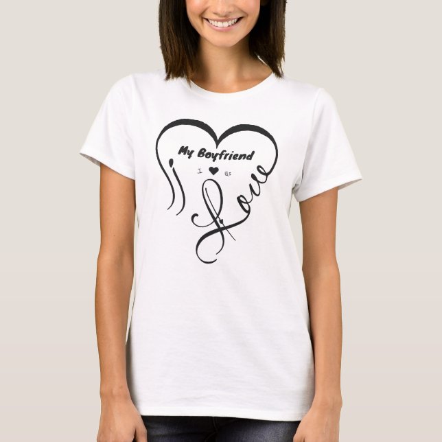 Camiseta Amo a mi novio, nos amo ♥ (Anverso)