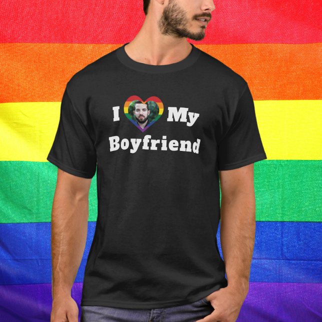 Camiseta Amo a mi novio, Personalizado del Orgullo Gay LGBT (Subido por el creador)