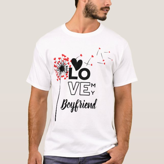Camiseta Amo a mi NOVIO - Personalizado personalizado moder (Anverso)