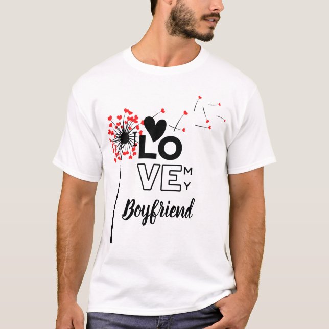 Camiseta Amo a mi NOVIO - Personalizado personalizado moder (Anverso)