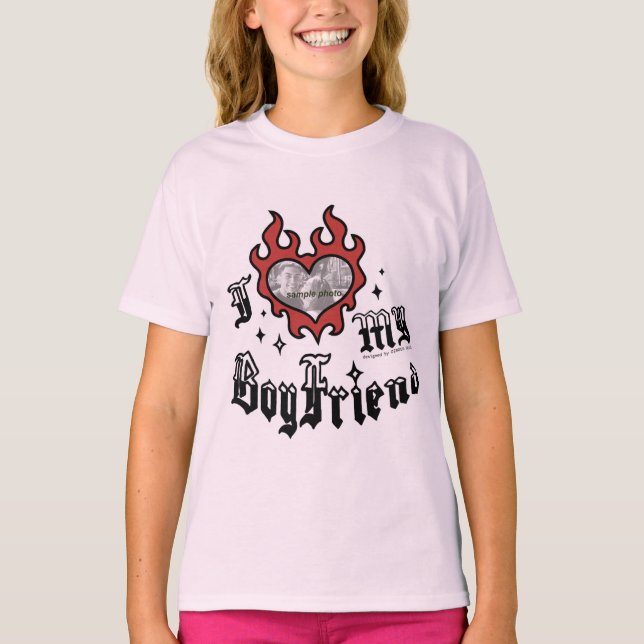 Camiseta Amo a mi novio - Rojo - DingusDesign  (Anverso)