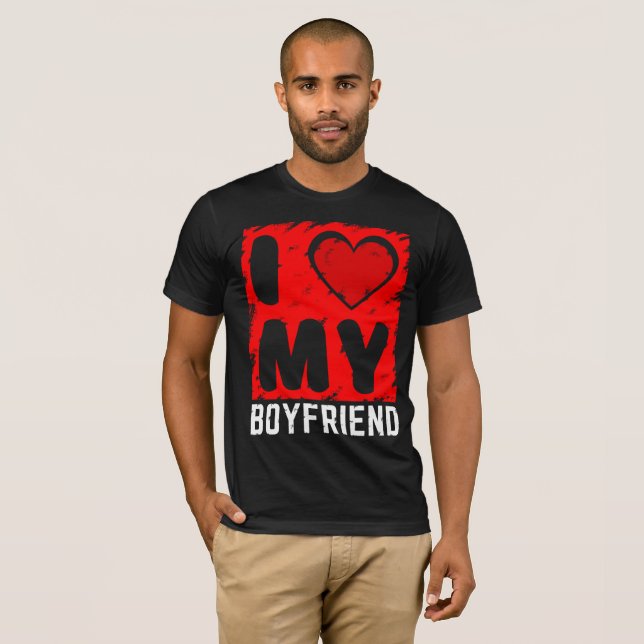 Camiseta amo a mi novio T-Shirt (Anverso completo)
