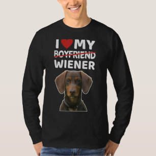 Camiseta Amo A Mi Novio Wiener Breakup Divoce Dachshun