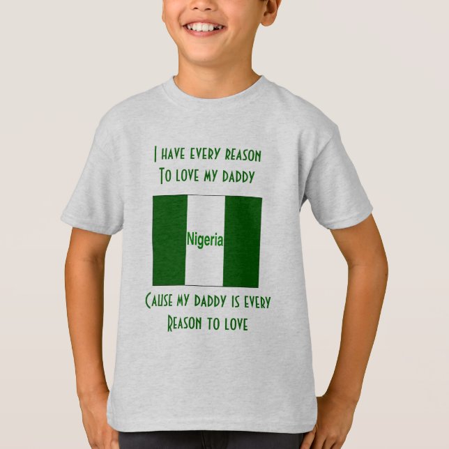 Camiseta Amo a mi padre nigeriano (Anverso)