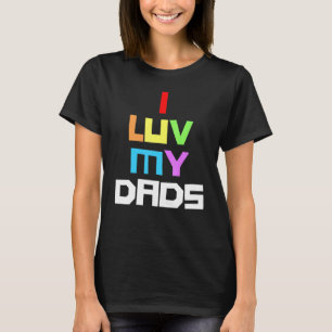 Camiseta Amo a mi papá 2 hijastros Orgullo arcoiris padre n