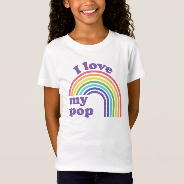 Camiseta Amo a mi papá - Arcoiris lindo (Anverso)