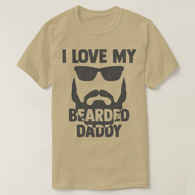 Camiseta Amo a mi papá con barba regalo lindo para papá 1 (Diseño del anverso)