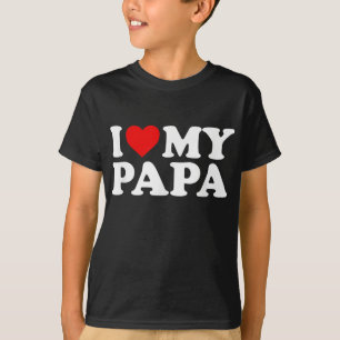 Camiseta Amo a mi papá con corazón