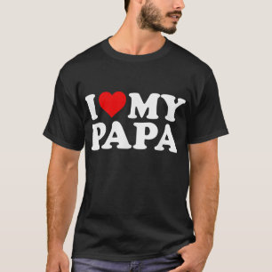 Camiseta Amo a mi papá con corazón