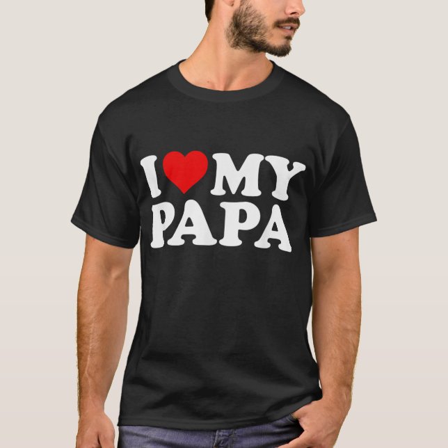 Camiseta Amo a mi papá con corazón (Anverso)