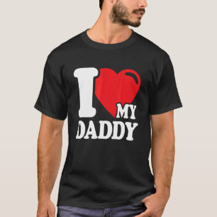 Camiseta Amo a mi papá Cute Retro Amo a mi papá corazón roj
