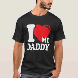 Camiseta Amo a mi papá Cute Retro Amo a mi papá corazón roj