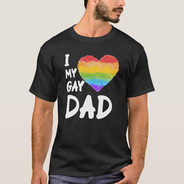 Camiseta Amo a mi papá gay LGBT (Anverso)