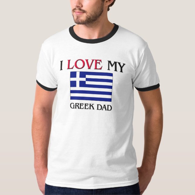 Camiseta Amo a mi papá griego (Anverso)