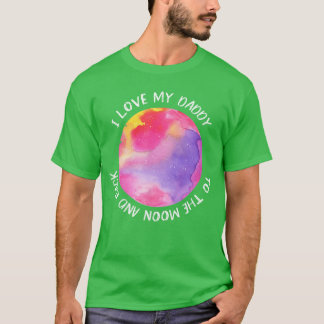 Camiseta Amo a mi papá Luna para niñas