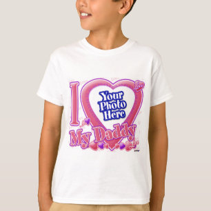 Camiseta Amo a mi papá rosa/morado - foto