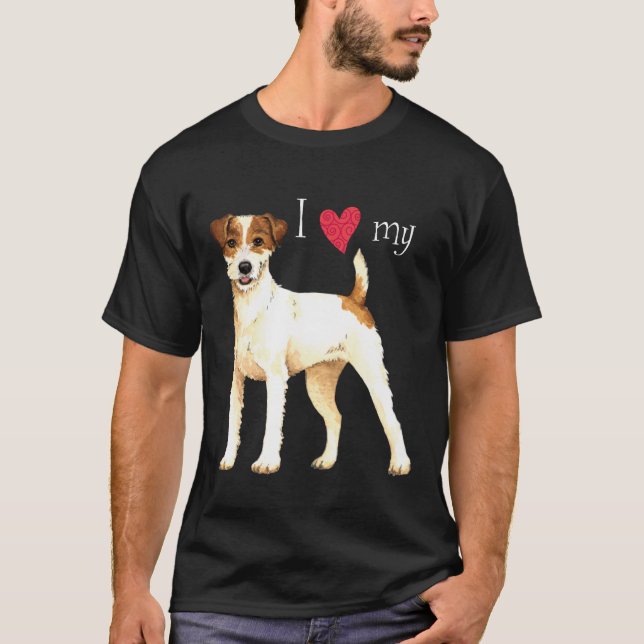 Camiseta Amo a mi párroco Russell Terrier (Anverso)