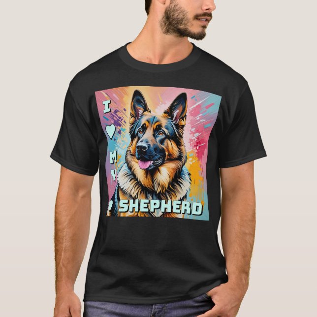 Camiseta Amo a mi Pastor Alemán (Anverso)