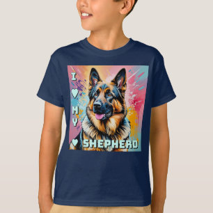 Camiseta Amo a mi Pastor Alemán