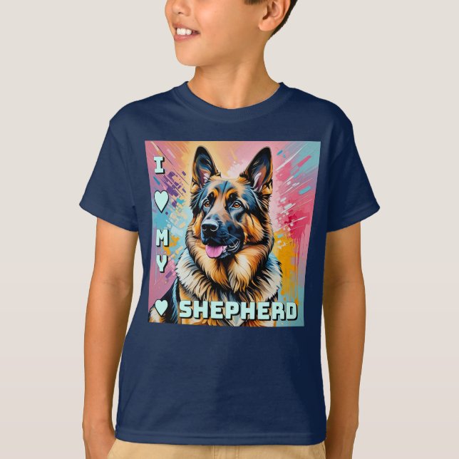 Camiseta Amo a mi Pastor Alemán (Anverso)