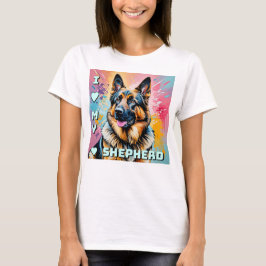 Camiseta Amo a mi Pastor Alemán
