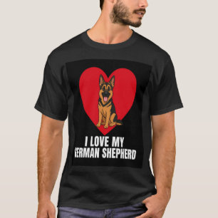 Camiseta Amo a mi pastor alemán Regalo para amante de perro