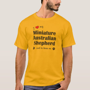 Camiseta Amo a mi pastor australiano miniatura (el perro