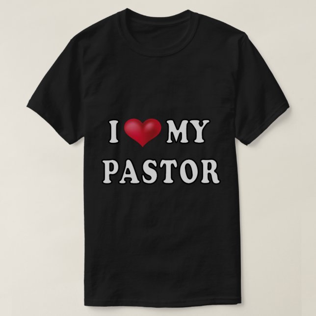 Camiseta Amo A Mi Pastor. Un regalo divertido. (Diseño del anverso)