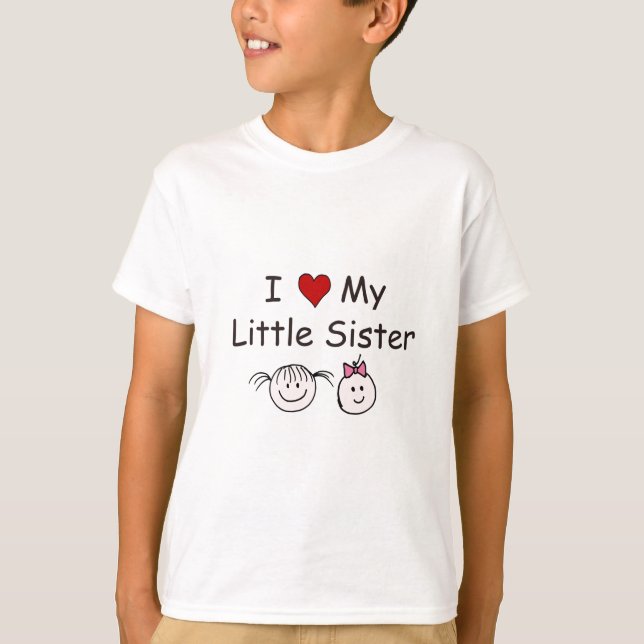Camiseta ¡Amo a mi pequeña hermana! (Anverso)