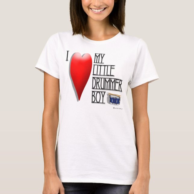 CAMISETA "AMO A MI PEQUEÑO MUCHACHO DEL BATERÍA " (Anverso)