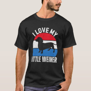 Camiseta Amo a mi pequeño papá dachshund salchicha