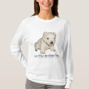 Camiseta Amo a mi pequeño perro blanco - cachorro Westie
