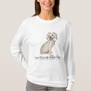 Camiseta Amo a mi pequeño perro blanco - Poodle / Bichon Mi