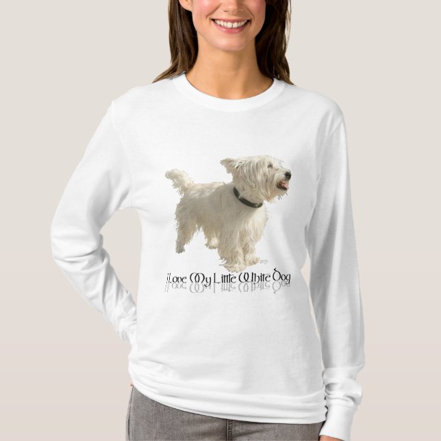 Camiseta Amo a mi pequeño perro blanco - Westie (Anverso)