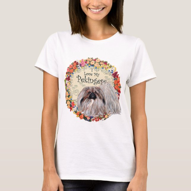 Camiseta Amo a mi pequinés (Anverso)
