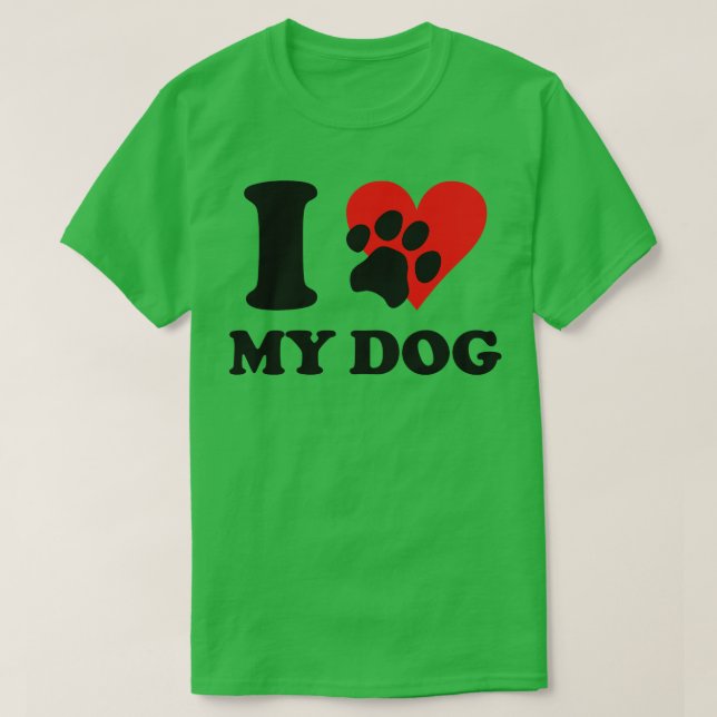 Camiseta Amo A Mi Perro (Diseño del anverso)