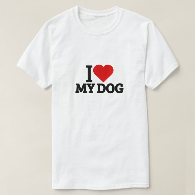 Camiseta Amo a mi perro (Diseño del anverso)