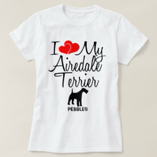 Camiseta Amo A Mi Perro Airedale Terrier