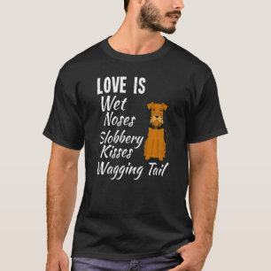 Camiseta Amo a mi perro Airedale Terrier Dicho de perro lin