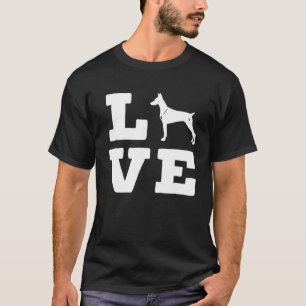 Camiseta Amo a mi perro animal adorable Doberman