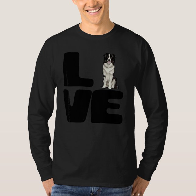 Camiseta Amo a mi perro Border Collie (Anverso)