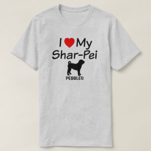Camiseta Amo A Mi Perro Chino Shar Pei