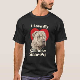 Camiseta Amo A Mi Perro Chino Shar-Pei Puppy